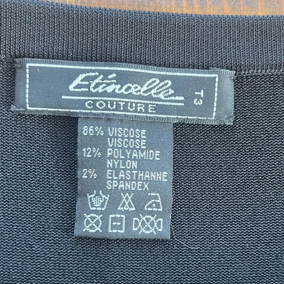 Skirt XL stretch leather Etincelle black elastic belt - Picture 2 of 2